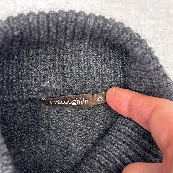 J McLaughlin Cashmere Sweater Womens Size XS Gray Mock Neck Pullover Casual - Picture 5 of 9